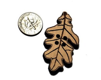 Oak Leaf 5 pack, Decorative Button.