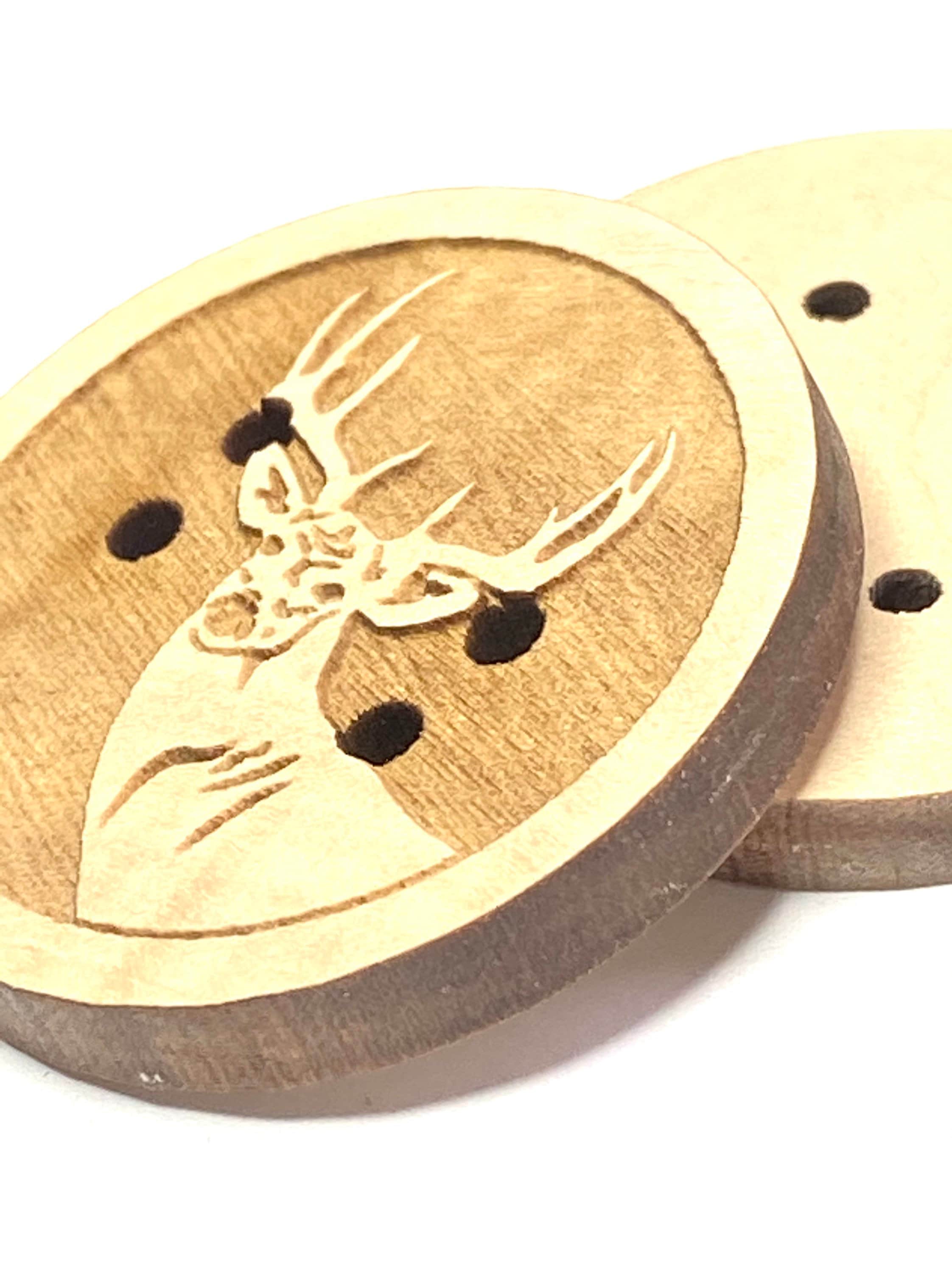 Deer Button Wildlife Package of 5 Etsy