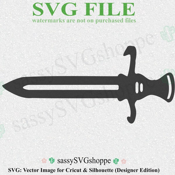Sword SVG File, Single Sword Cut File, Cricut Sword, Cut File for Cricut, Cheap Cut Files, D&D Sword, Medieval Sword SVG, Sword SVG
