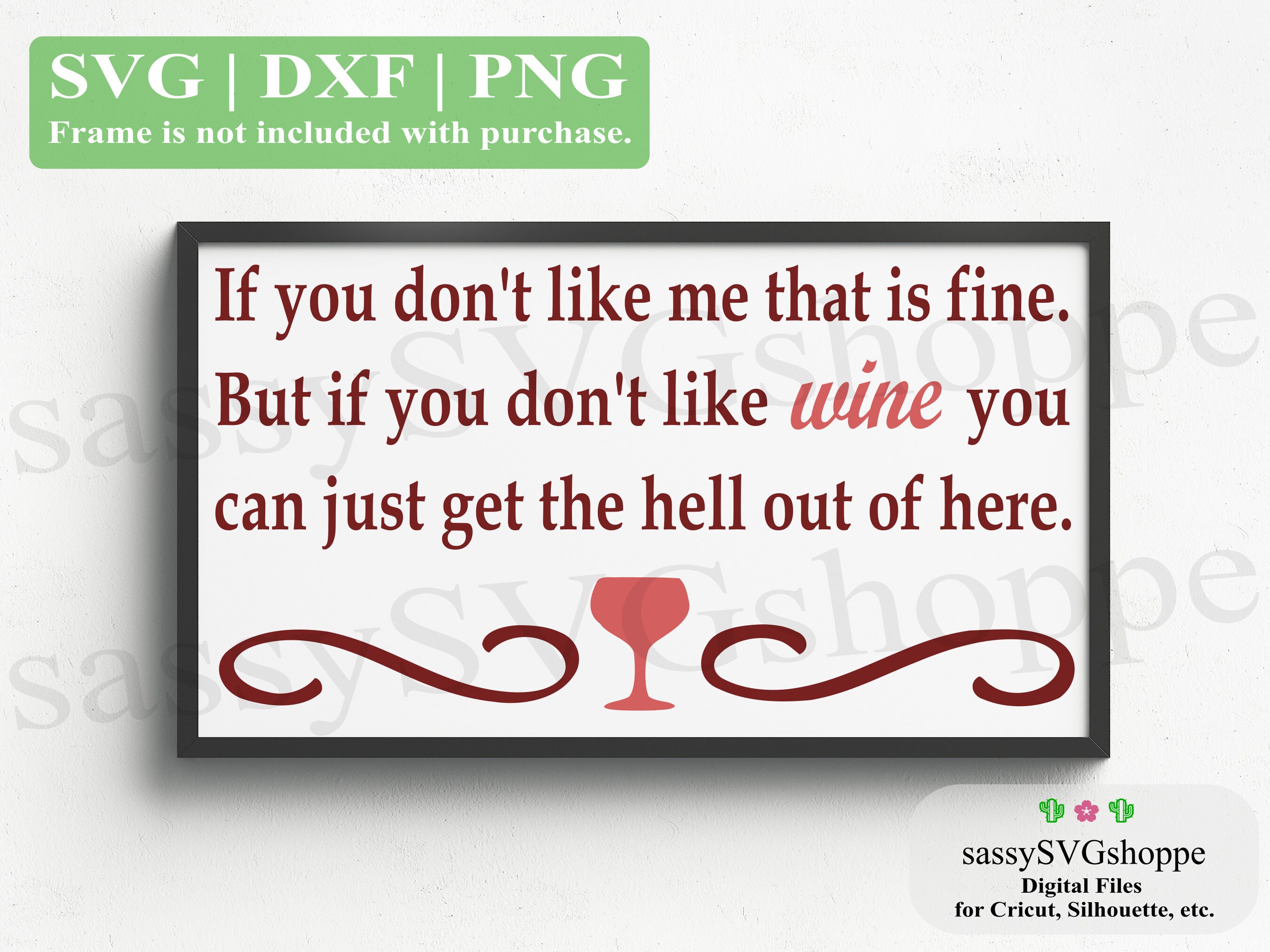 SVG Funny Wine Sign PNG DXF Winery Decor Printable Wine Etsy