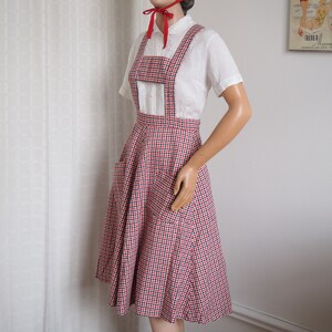 Vintage Label Plaid Pinafore Shirt Dress main image 1