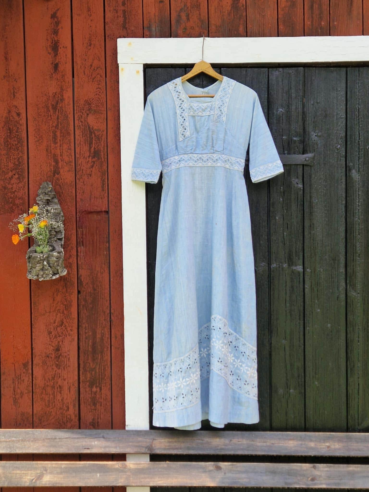 edwardian blue dress Elegant Blue Magnolia Dress