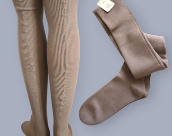 RARE Knitted 1940s Stockings with Back Seams | Deadstock Original Tag 40s Fall & Winter Daywear