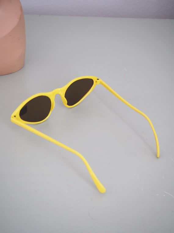 Deadstock 1940s Yellow Sunglasses | Cat Eye Sunni… - image 7