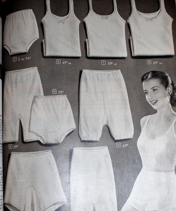 Ribbed Cotton 1940s Lingerie Set | Tank Top & Shorts Ribbed Cotton 1940s Lingerie Set | Tank Top & Shorts