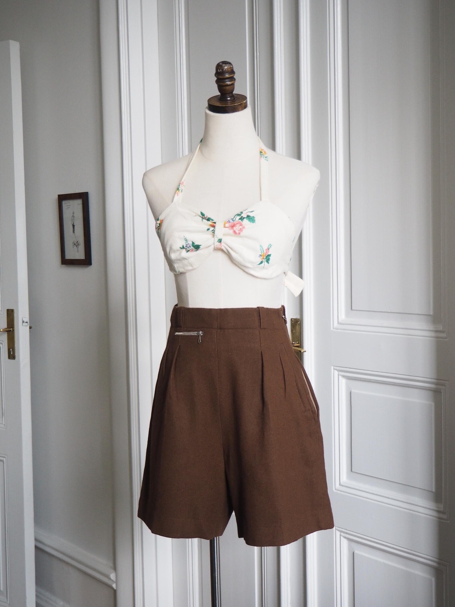 1940 WILSON / FOOTBALL GARDLE SHORTS WITH LACE UP