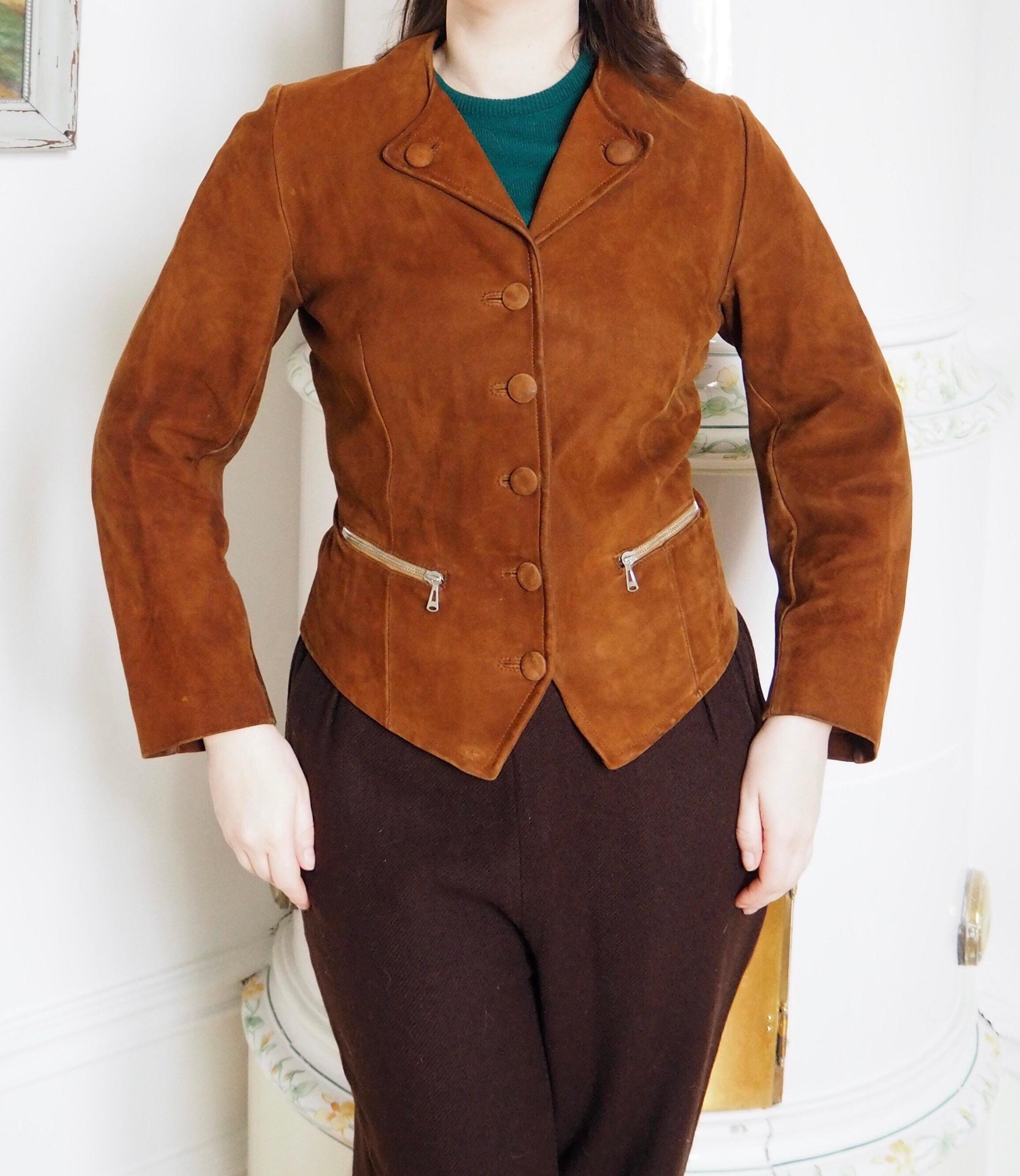 【KOOLOSET】Vintage Crack Suede Jacket Vintage 1970's Craftsmen Cresco Corduroy & Suede Jacket