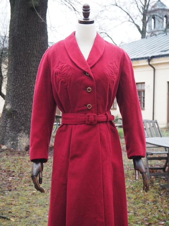 Rare 1940s Winter Princess Coat | Trapunto Quilti… - image 7