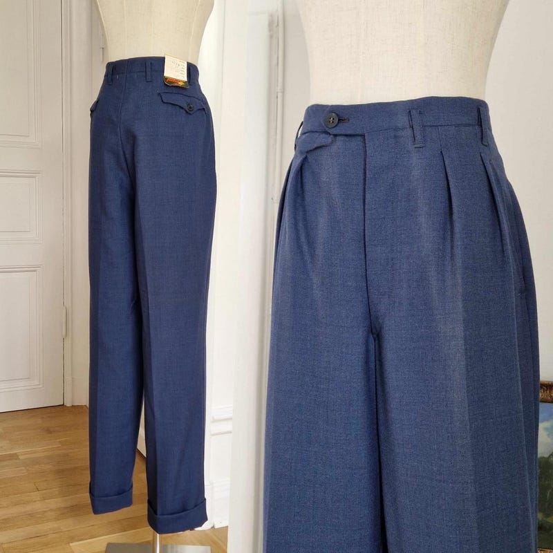 1940s Hepburn Pleated Trousers - Brown
