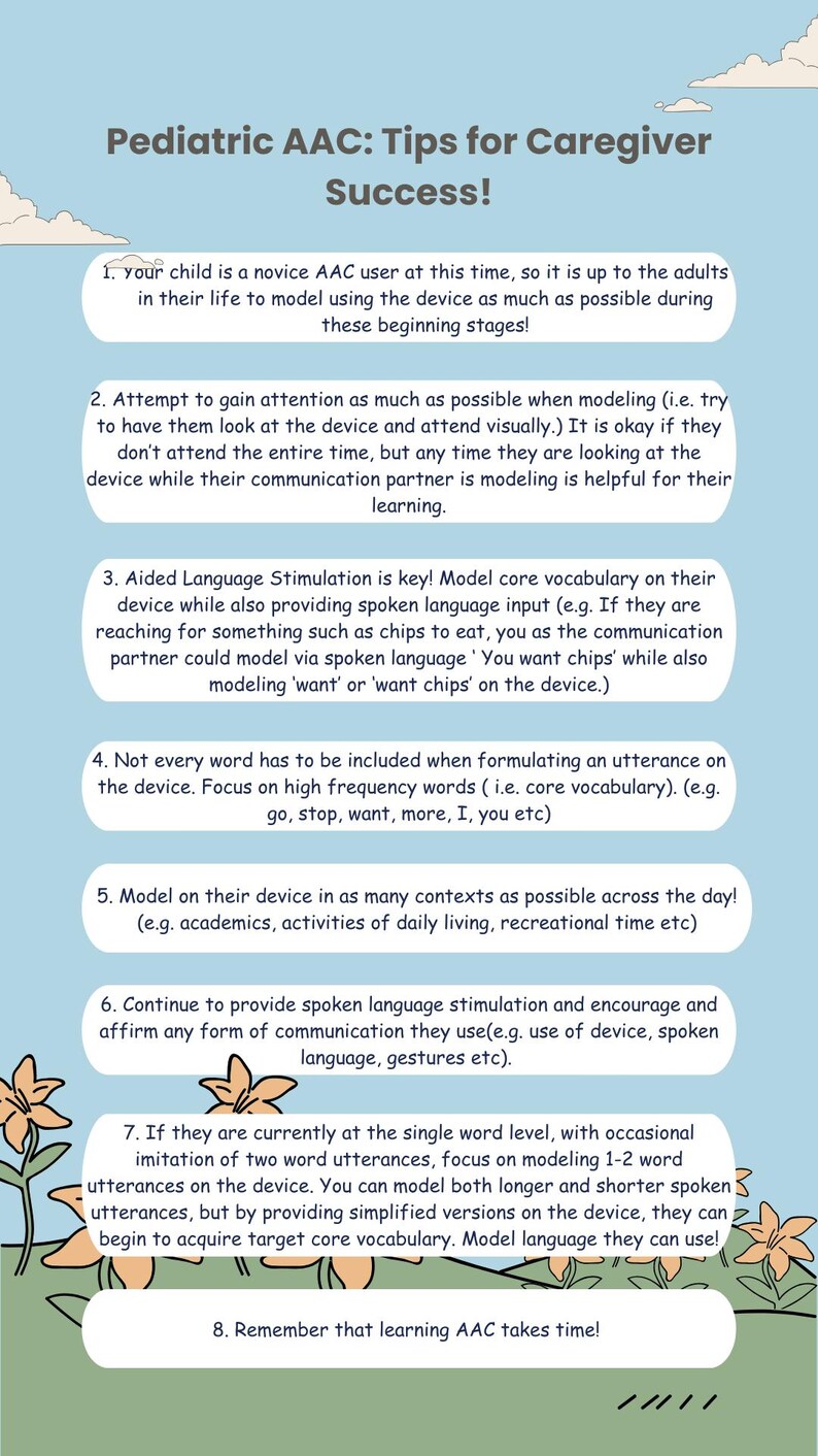 Pediatric AAC: Tips for Caregivers From an SLP! - Etsy