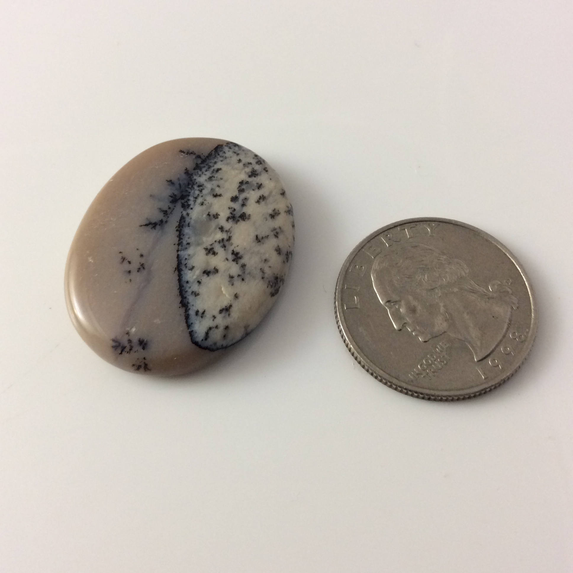 Piedra Preciosa De Cabujón De ópalo Dendrítico Natural, ópalo