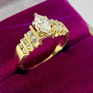Vintage Marquee Diamond Ring