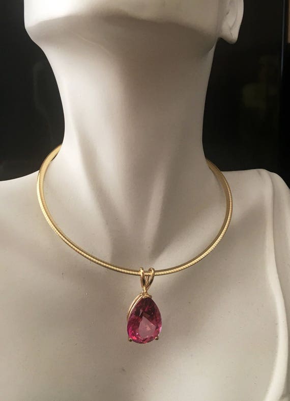 omega necklace with pendant