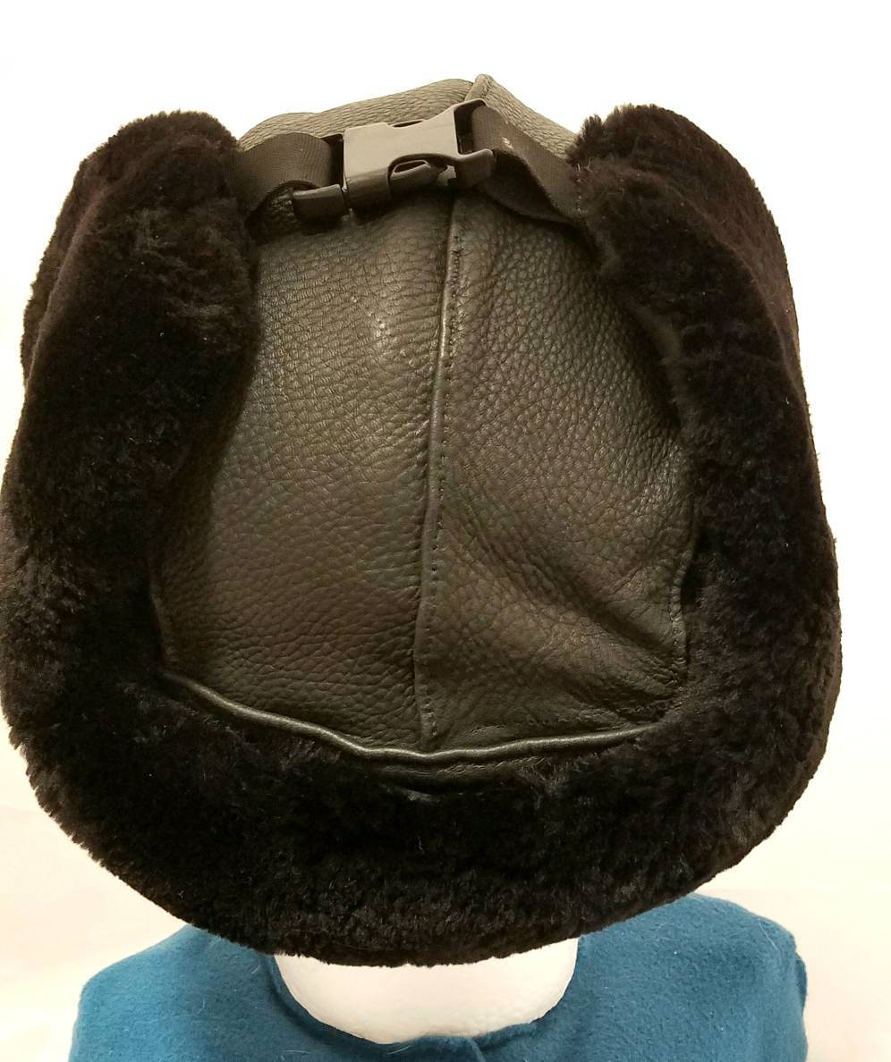 Large black men's trapper hat Etsy