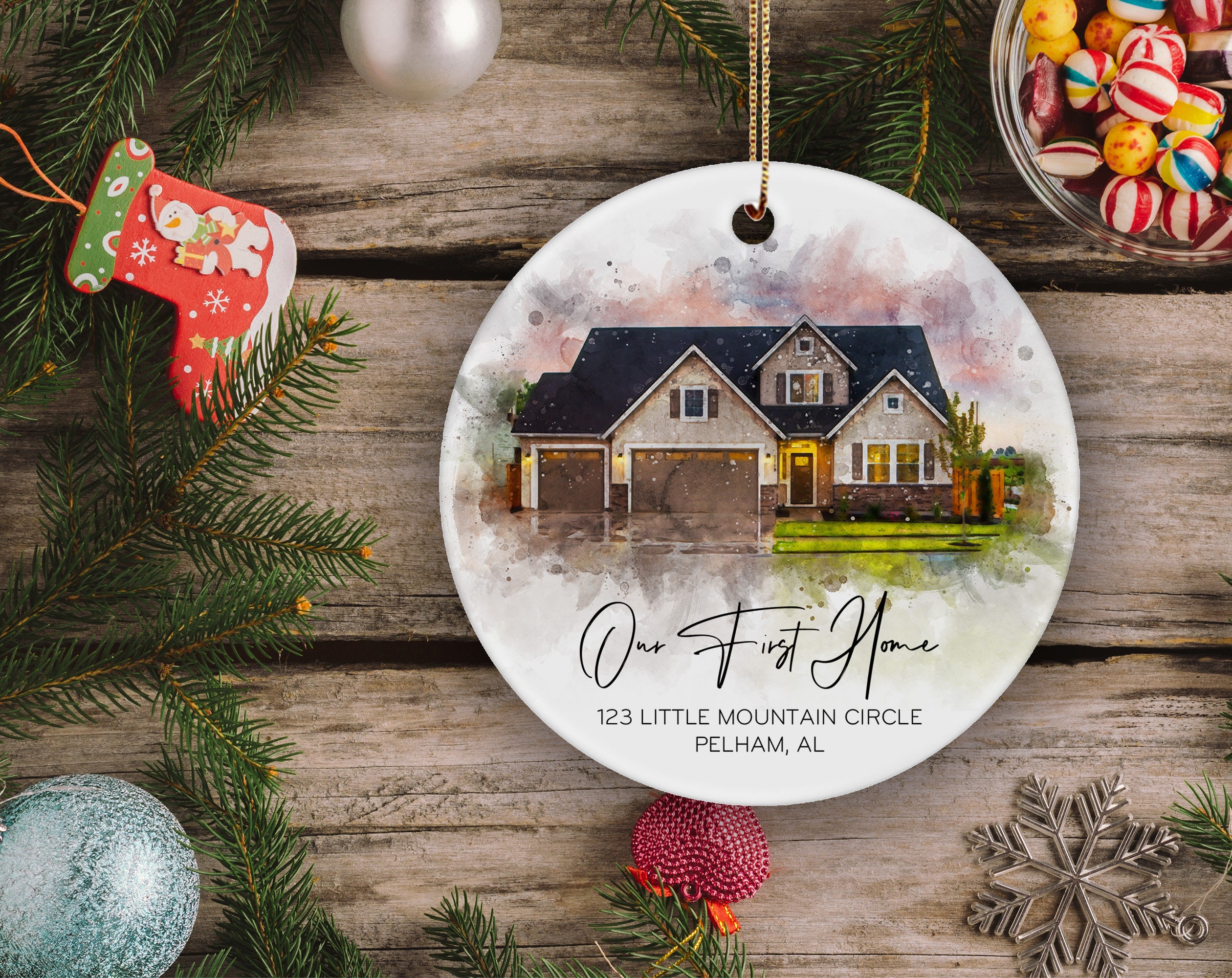 Personalize Christmas Ornament Custom House Ornament House  Etsy