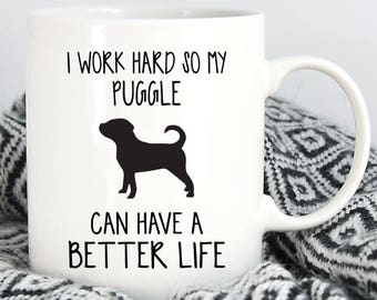 Puggle Mug, Puggle Gifts, Dog Mug, Coffee Mug, Dog Lover Gift, Funny Dog Mug, Mug, Funny Mug, Pet Mug, Dog Cup, Dog Coffee Mug, Dog Lover