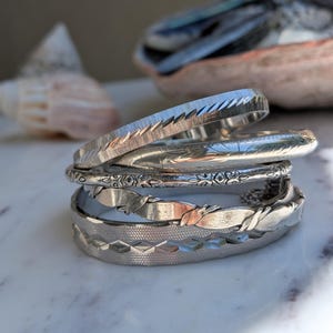 Vintage Sterling Silver Bangles - Etsy