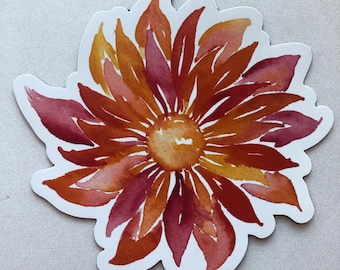 Dahlia Magnet- Watercolor Dahlia - Watercolor Dahlia Magnet - Floral Magnet - Flower Magnet - Dahlia Magnet - Dahlia Decal Magnet