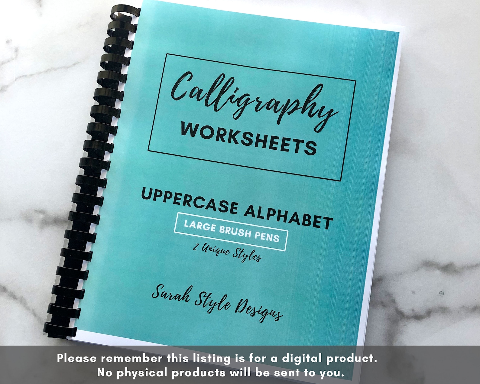 Brush Lettering Worksheets for Large Pens Calligraphy Work | Etsy