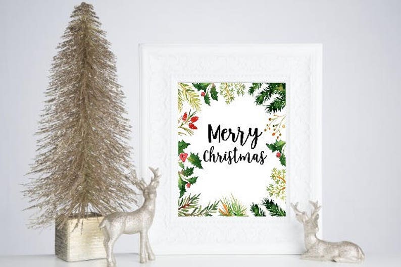 Christmas Printable Wall Art Christmas Sign Christmas Decor Etsy