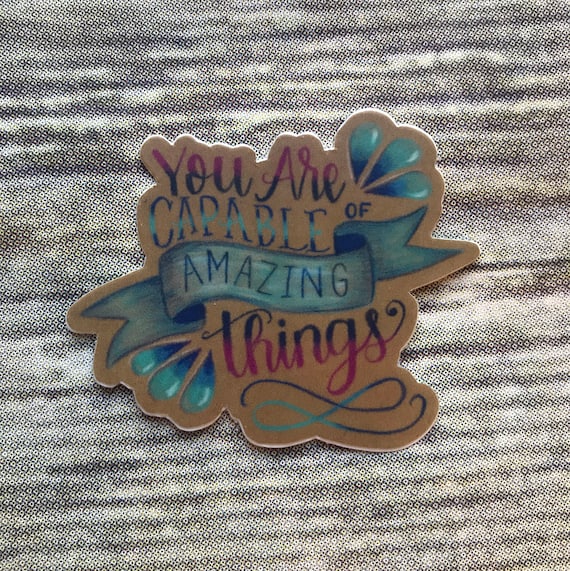 Motivational Vinyl Sticker Durable Waterproof Vinyl Sticke