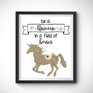 Printable Wall Art - Unicorn Magical Motivational Print Digital Download Instant Home Decor