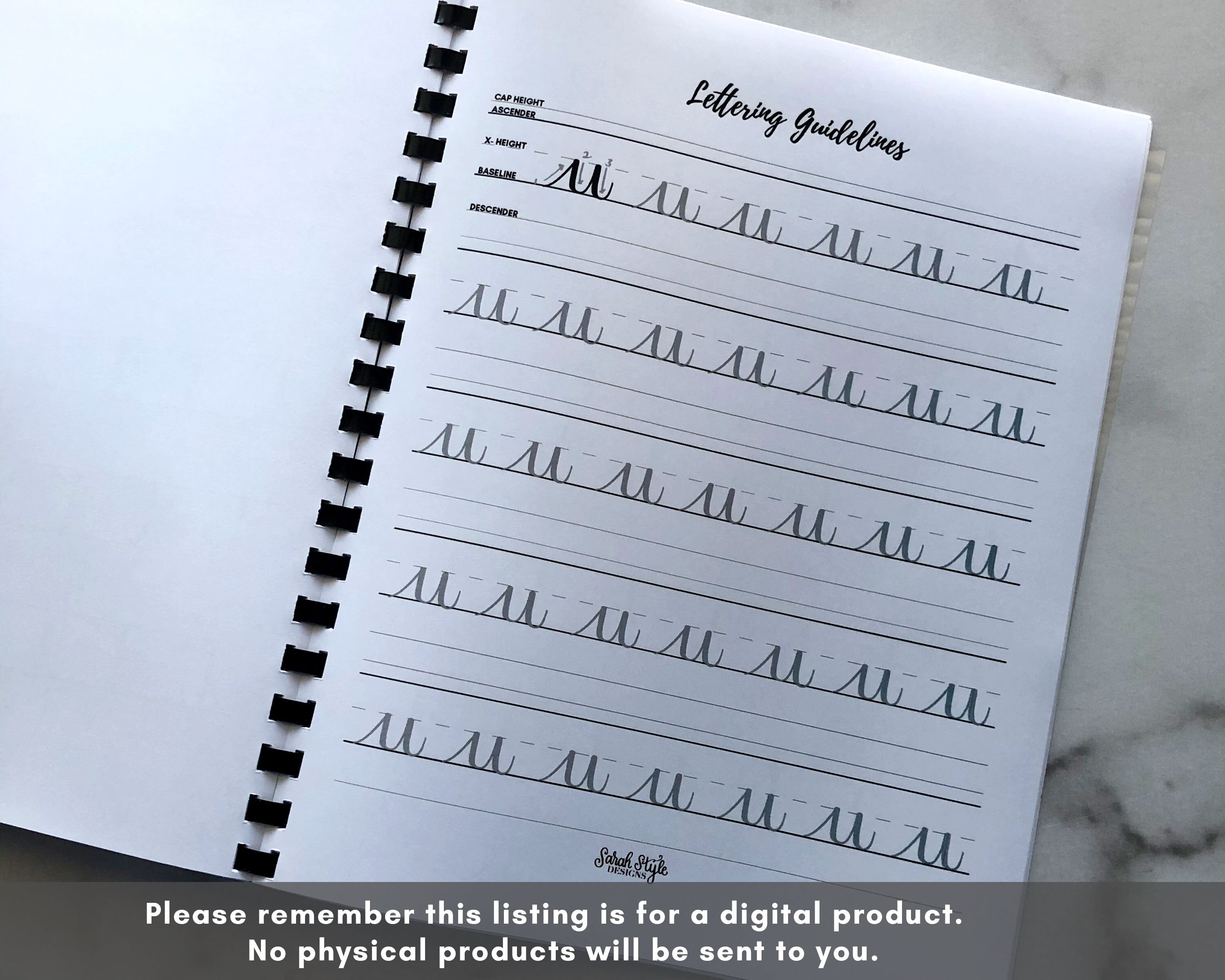 Brush Lettering Worksheets Bundle for Small and Large Brush Pens ...