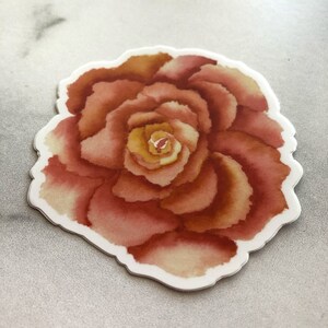 Rose Vinyl Sticker Durable Waterproof Vinyl Sticker - Floral Sticker - Flower Sticker - Rose Sticker - Rose Decal