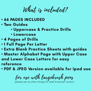 Brush Lettering Worksheets for Large Pens - Calligraphy Worksheets ...