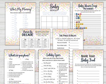 Baby Shower Game – Elefante Rosa, Set Di 25 Carte Da Gioco Formato 12,7x17,8 Cm, Con Risposte, Per Feste Femminili A Tema