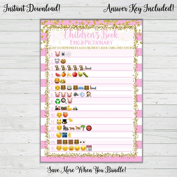Children's book emoji pictionary answer key hot sale