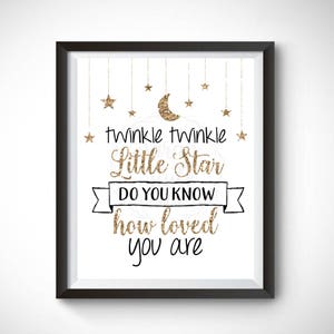 Printable Wall Art - Twinkle Twinkle Little Star Nursery Decor Instant Download Home Decor Digital Print