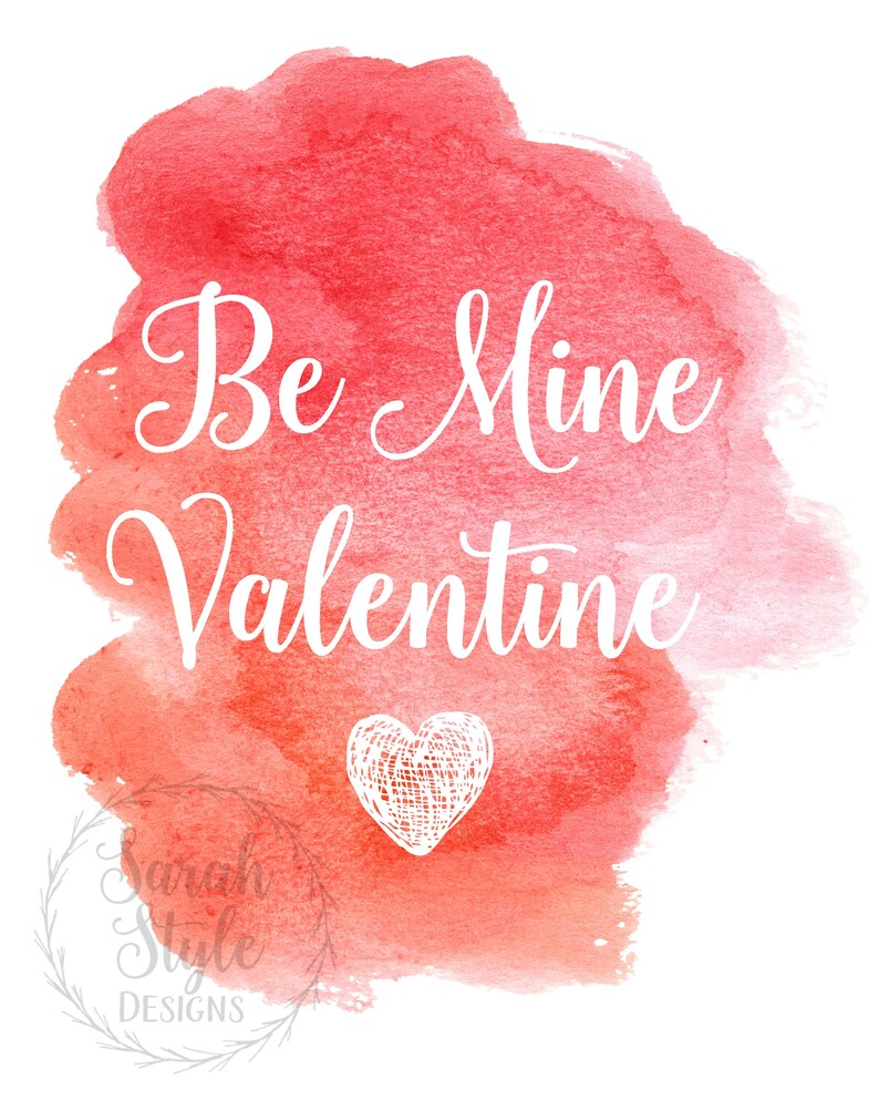Valentines Day Wall Art Printable Digital Download Heart Home Etsy
