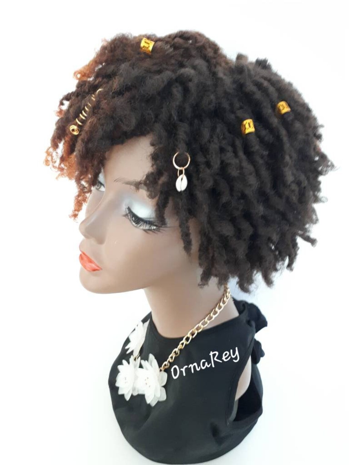 Pixie Cut Ombre Twist Out Wig Kinky locs wig faux locs wig Etsy