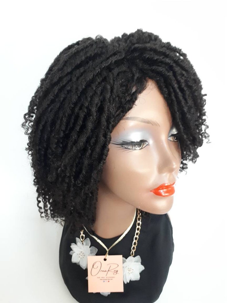 Soft curly dreadlock wig Twist out Wig Afro kinky locs wig Etsy