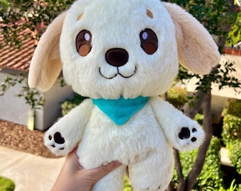 イングリッシュクリームゴールデンレトリバーのぬいぐるみ：手作りの