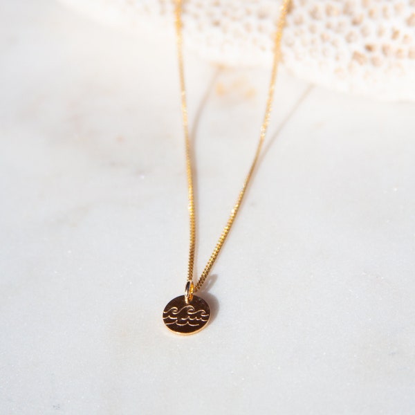 Wave Charm Necklace