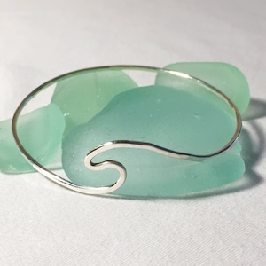Sterling Silver Wave Bangle