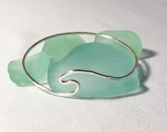 Sterling Silver Wave Bangle