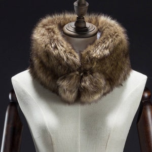 新品未使用✨Convertible Faux Fur Tippet Coat Convertible Faux Fur Tippet Coat [S] Faux Fur Neck Wrap - Etsy