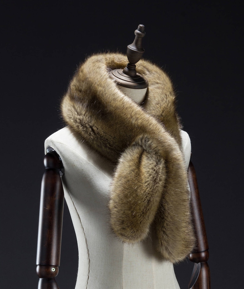 Faux Fur Scarf Brown Faux Fur Scarf Faux Fur Scarves Fox Etsy Australia
