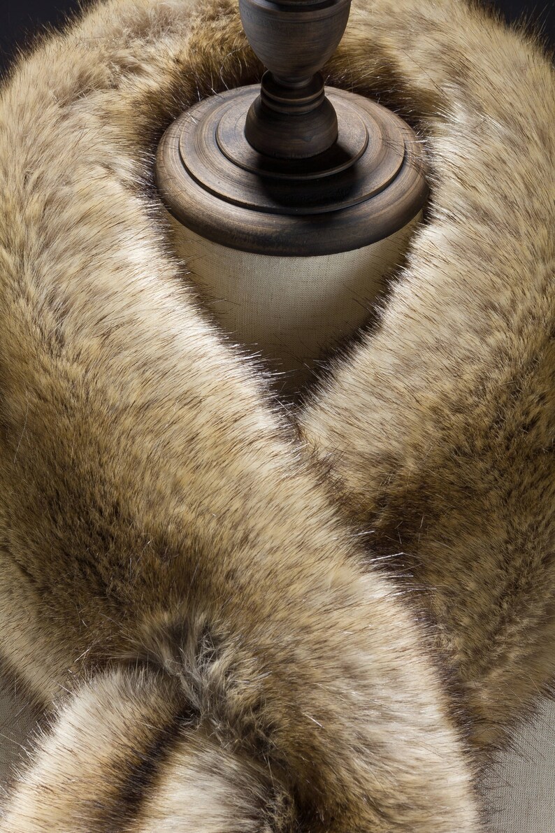 Faux Fur Scarf Brown Faux Fur Scarf Faux Fur Scarves Fox Etsy Australia