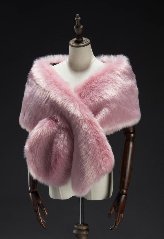 pink fur cape