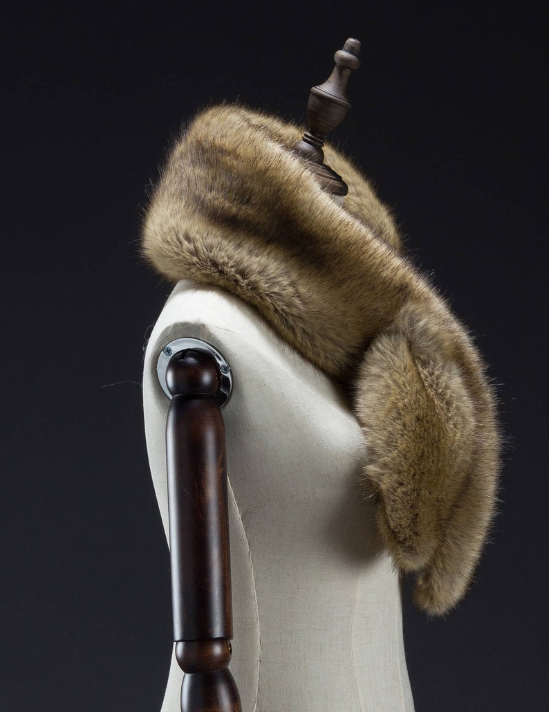 Faux Fur Scarf Brown Faux Fur Scarf Faux Fur Scarves Fox Etsy Australia