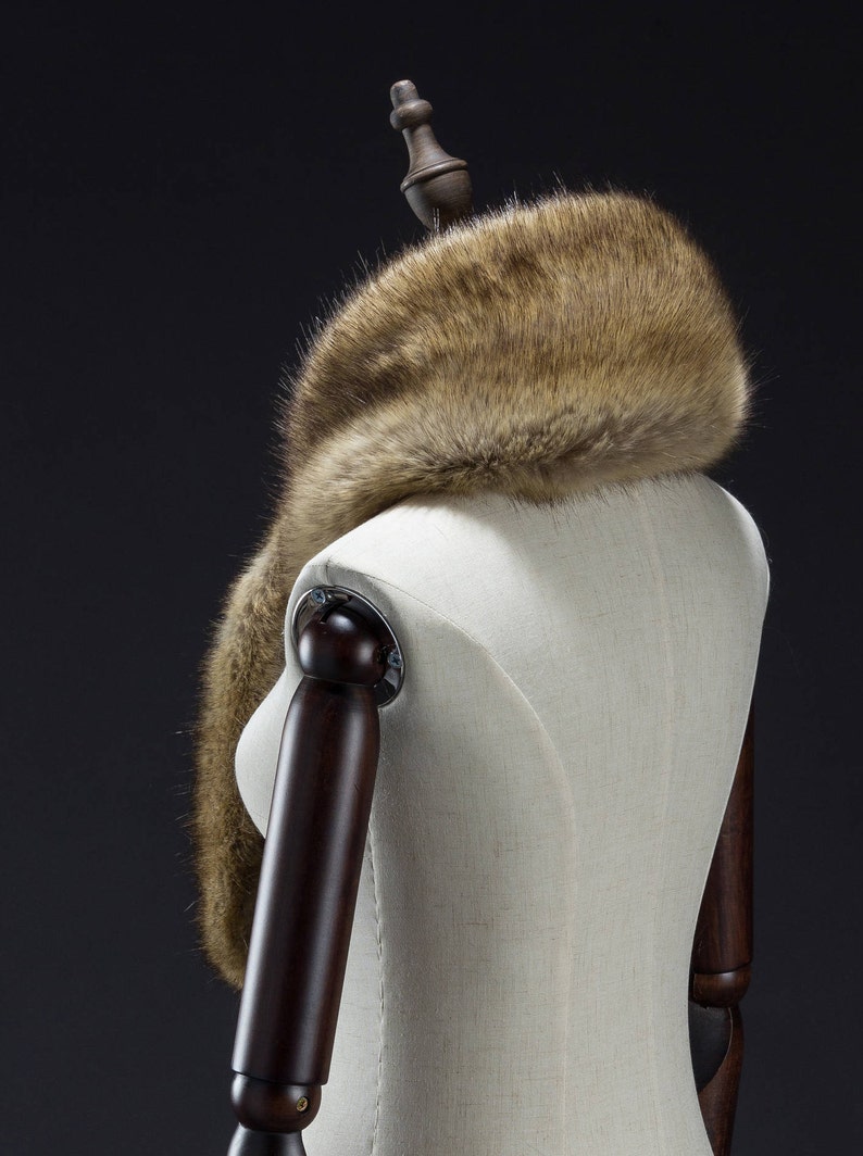 Faux Fur Scarf Brown Faux Fur Scarf Faux Fur Scarves Fox Etsy Australia