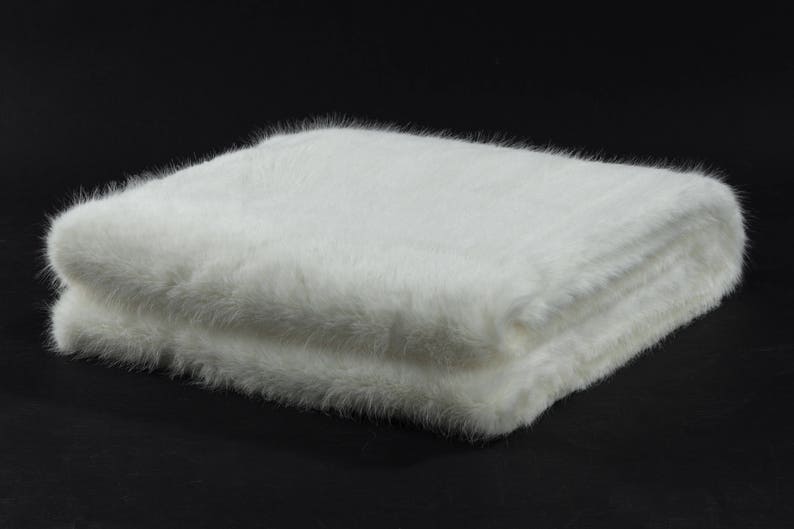 White Faux Fur Weight Blanket Arctic Fox Weight Blanket Etsy