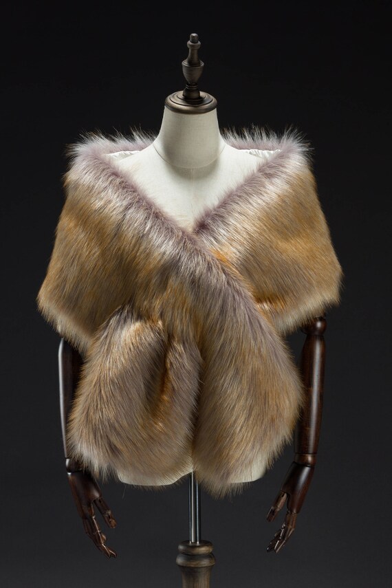 etsy faux fur wrap
