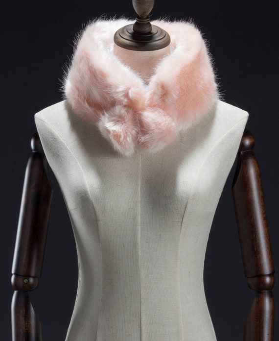 pink faux fur wrap