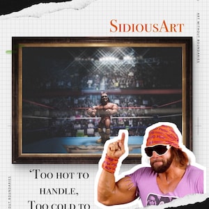 Macho Man Randy Savage Vintage | Wrestling | WWF | WWE | Wrestling | Print