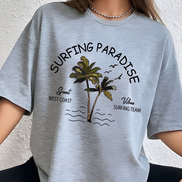 Surfing Paradise Png,Palm Tree Png,West Coast Png,Great West Coast Png,Surfing Team Png,Retro Shirt Design,Gift For Shirts Png,Digital Files